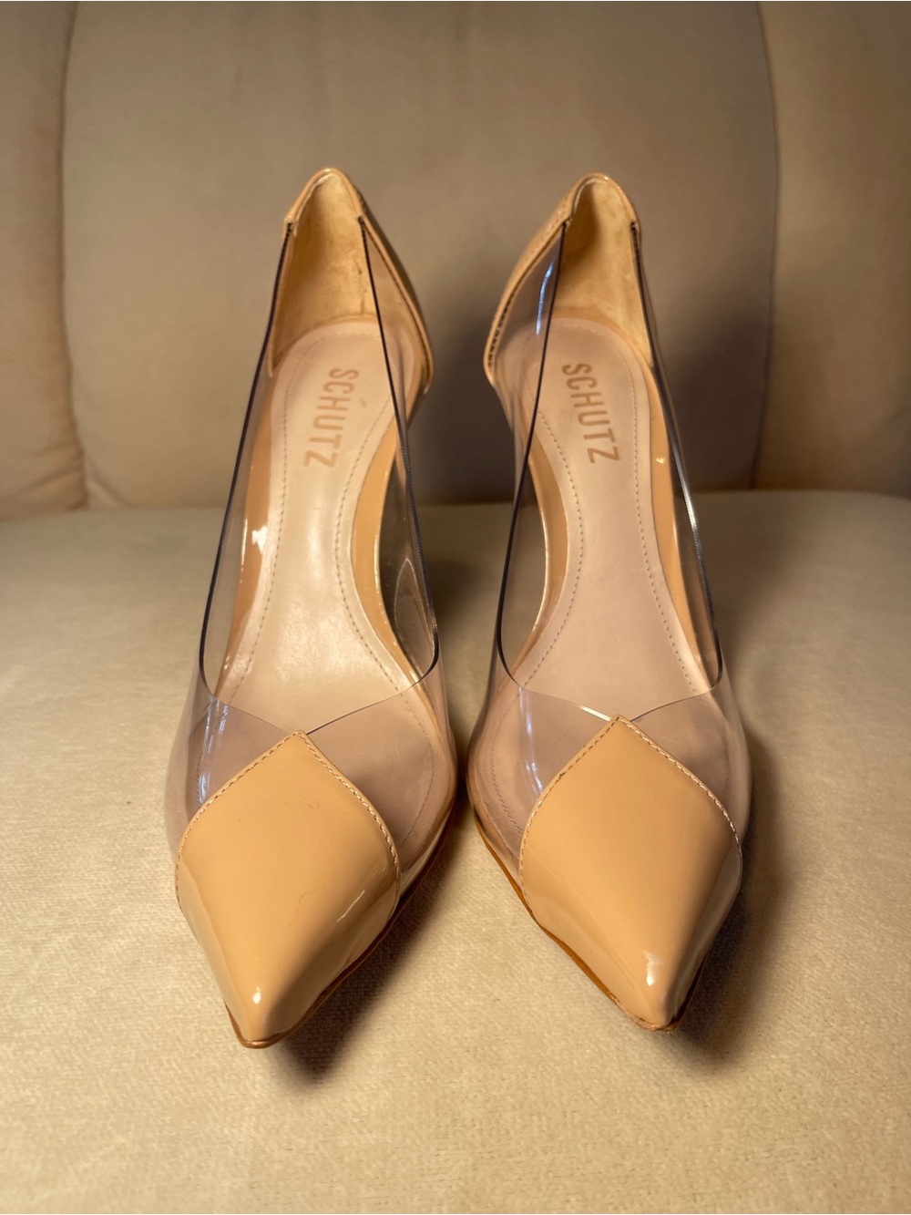 Schutz Nude Cendi Heel Size 7.5